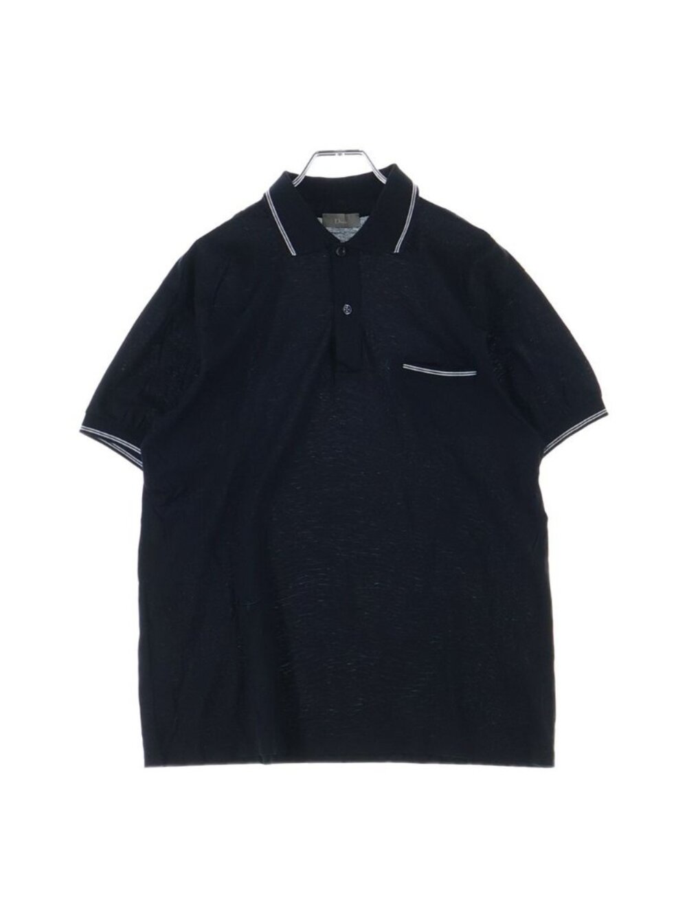 Dior Kris Van Assche Era Bee Embroidery Short Sleeve Polo Shirt Top Cotton Black